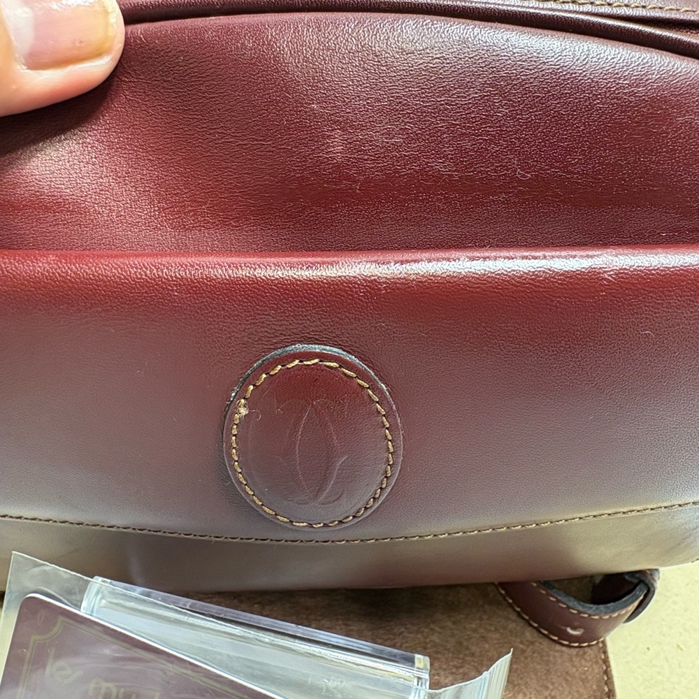 Cartier Burgundy Leather Crossbody Bag - Picture 11 of 16